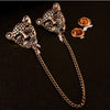 Tassel Retro Rock Leopard Head Pin Brooch