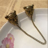 Tassel Retro Rock Leopard Head Pin Brooch