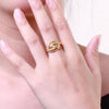 Fashion White Plated Zircon Ring