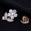 Silver Gold Mini Crystal Brooch Pin