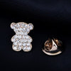 Silver Gold Mini Crystal Brooch Pin