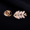 Silver Gold Mini Crystal Brooch Pin