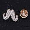 Silver Gold Mini Crystal Brooch Pin