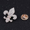 Silver Gold Mini Crystal Brooch Pin